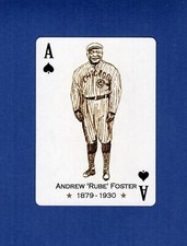ANDREW RUBE FOSTER, 1879-1930 ~ Negro Baseball Leagues playing card: Ace Spades