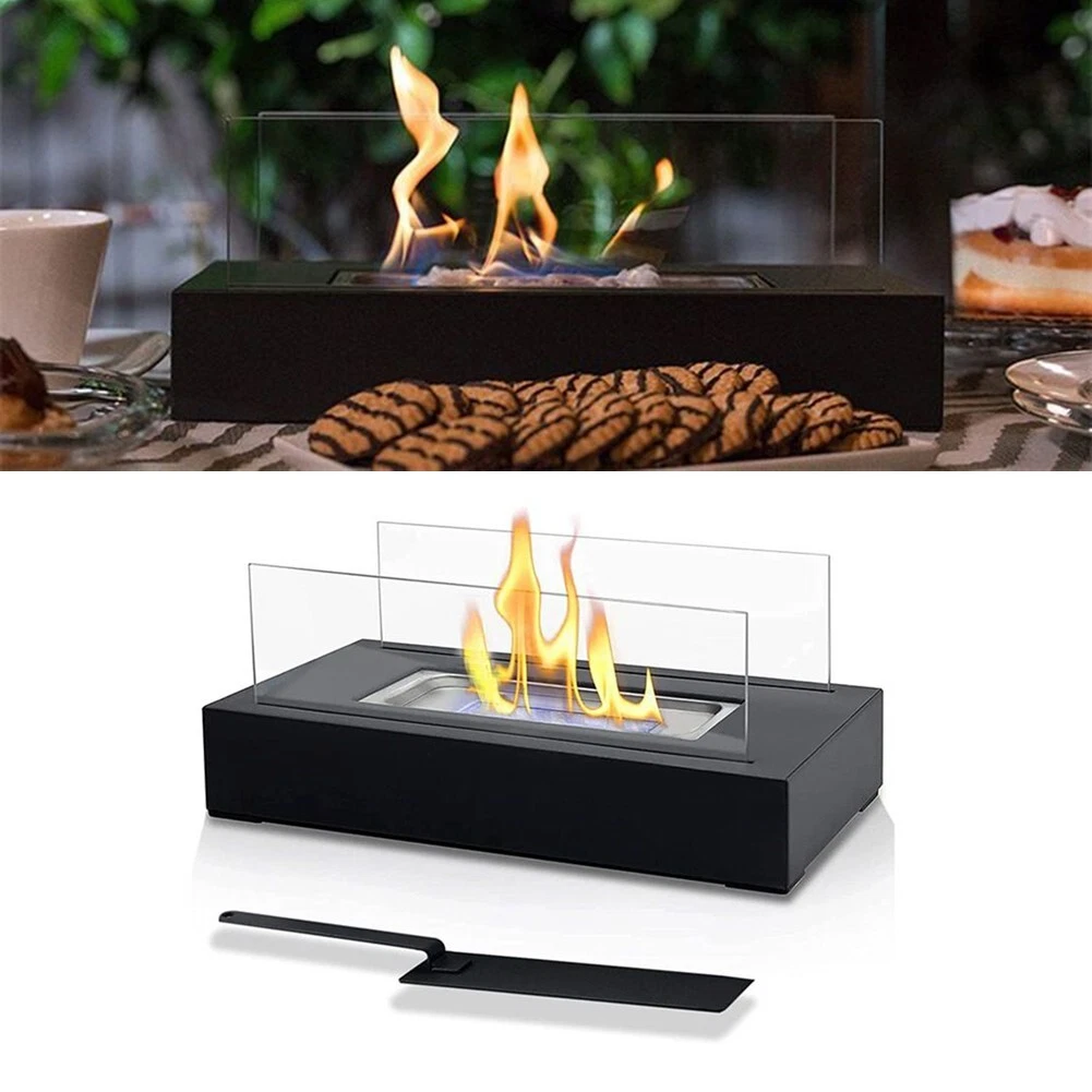Stylish and Safe Table Fireplace No Electric Gas or Gel Cans Required! |  eBay