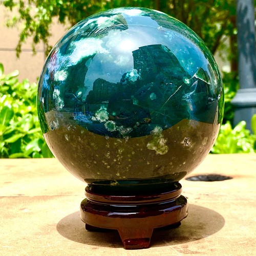 7.02LB Natural Water Grass Agate Ball Quartz Crystal Ball Healing - 第 10/13 張圖片