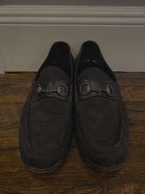 black gucci loafers
