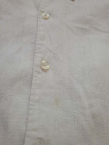 Tommy Bahama Shirt Men 2XL Short Sleeve Linen Button Down Embroidery Cream SPOTS - Picture 12 of 13
