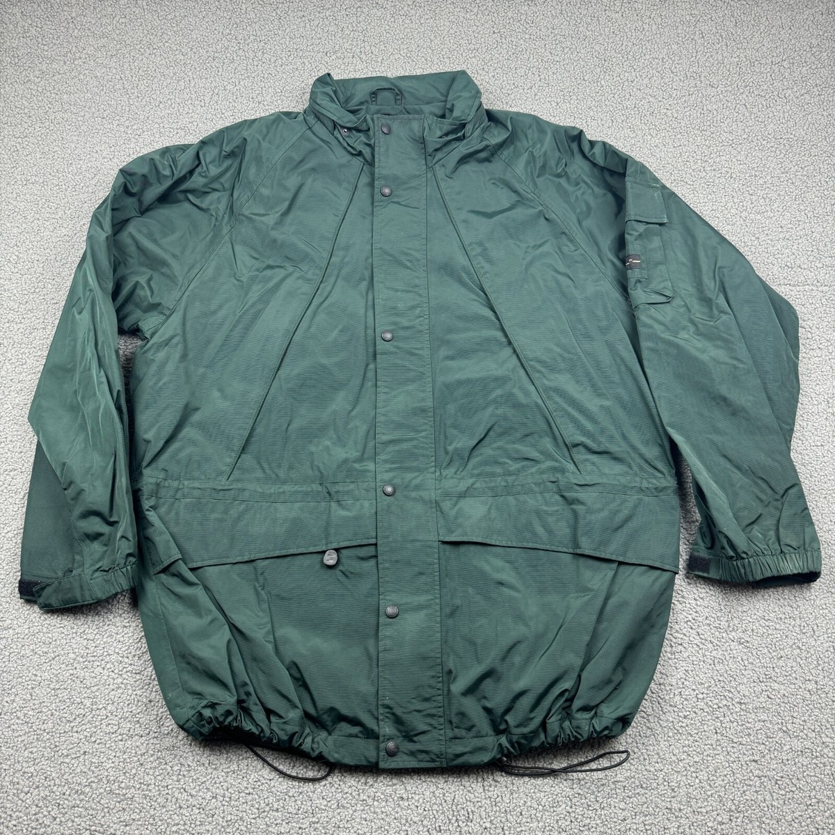 Vintage Eddie Bauer Rain Jacket Mens Large Tall Green Windbreaker