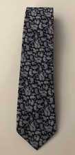 Navy Blue PAISLEY Tie. New With Tags.