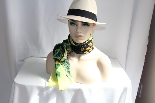 Versace Silk Vine Wrap/Scarf. RARE Gorgeous Gianni Versace Semi-Sheer Chiffon - Picture 9 of 15
