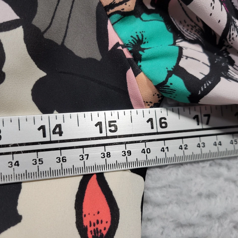 Экспресс-платье женское 2 деко цветочный длинный Bell рукав открытый назад короткая подкладка - Изображение 4 из 4