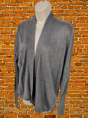 ZARA DAMEN PULLOVER GRÖSSE L GROSS L GRAU FREIZEIT FEINSTRICK DRAPIERT WRAP TOP