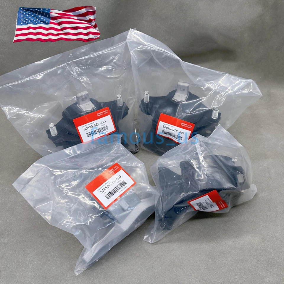 New For 2007-2013 Acura MDX V6 3.7L 4pcs Engine Mounts & Transmission Mount Set - Image 2 of 4