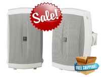 Yamaha 2 Way Indoor Outdoor Speakers Pair White Acoustic Suspension Stereo Yamaha 2 Way Indoor Outdoor Speakers Pair White Acoustic Suspension Stereo