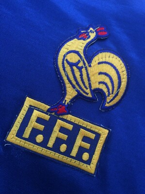 France National Team FFF Home Jersey 1986 Retro Vintage Mens Size