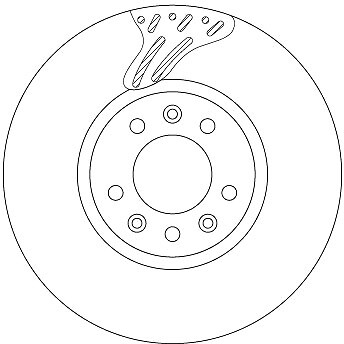 Disque de frein TRW DF6977S ventilé haute performance pour JUMPY III
