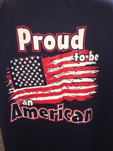 Fruit Of The Loom Proud To Be An American XxxL T-Shirt 3XL Patriotic Flag USA - Picture 2 of 5