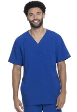 Galaxy Dickies Scrubs Advance Solid Tonal Twist Mens V Neck Top DK750 GAB