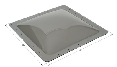 Icon 12121 RV Skylight SL2222 - 22'' x 22'' x 4'', Smoke