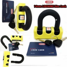 MOTORCYCLE PORTABLE DISC LOCK ANTI THEFT SECURITY ABUS GRANIT XS67 YELLOW