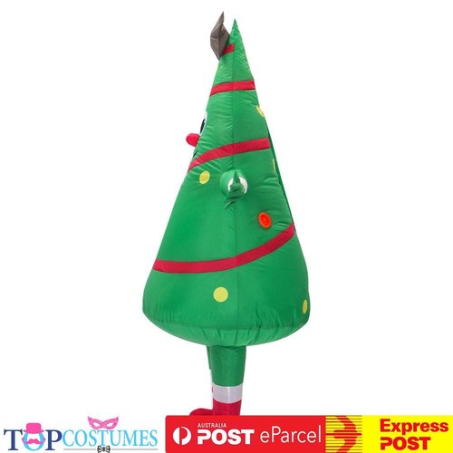 Inflatable Christmas Tree Santa Claus Costume Funny Xmas Dress Up Blow Up - Picture 8 of 8