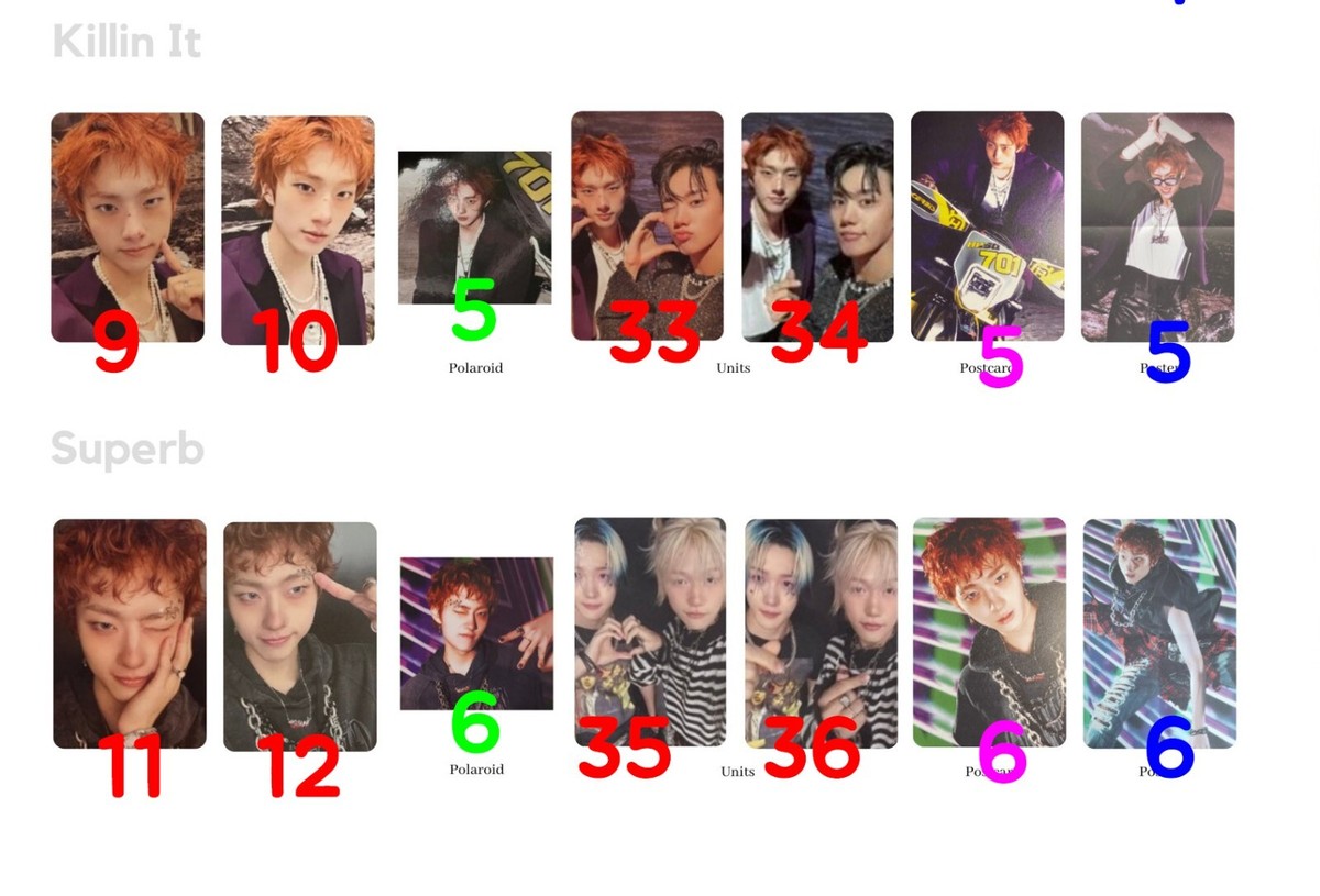 P1Harmony - Kill itAlbum book VER. PHOTOCARD PHOTO CARD KPOP 피원