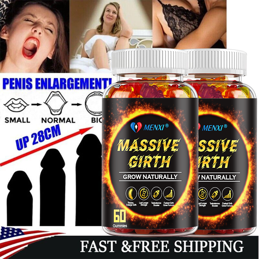 XXXXL Plus Size Male ENLARGER Longer Wider Bigger Man Natural Growth 120 Gummies