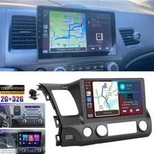 Apple Carplay For Honda Civic 2006-2011 Car Stereo Radio Android 13 GPS W/Camera