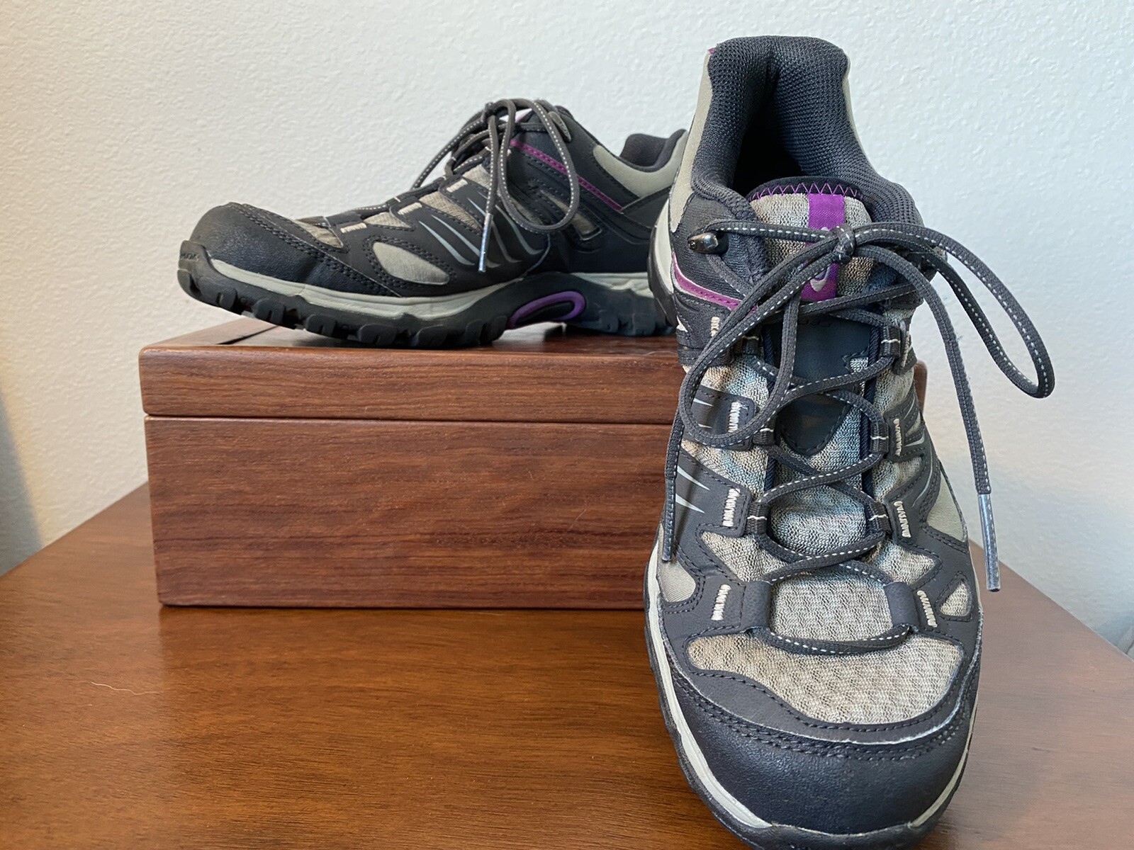 Scarpe da trail running Salomon Contragrip grigie punta HD aggressive taglia 7 donna