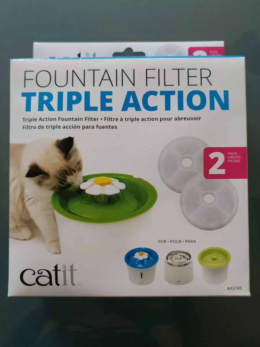 Catit triple action pet fountain filter sales