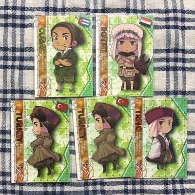 Cuba Egypt Turkey Northern Cyprus Trading Cards 5-Pc Set Axis Powers Hetalia