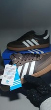 Adidas Sambas brown colourway and white stripes in size 6UK