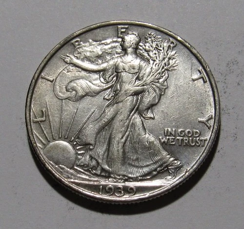 Photo of a 1939-P Walking Liberty Half Dollar from an eBay listing that sold on Jul 19, 2026