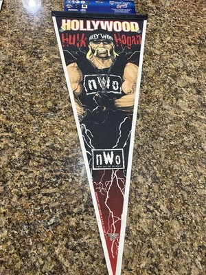 Vintage 1990s Wincraft Pennant NWO Wrestling HULK HOGAN *See