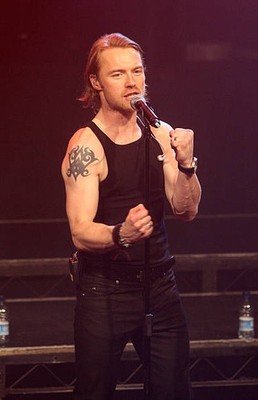 Boyzones Ronan Keating performs at a pre tour gig the bands first - Old Photo 3