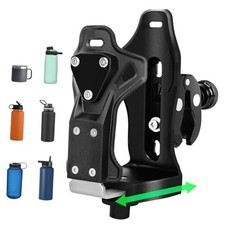 Upgraded Motorcycle ATV Cup Holder Anti Theft, Extra Large Bike Water Bottle