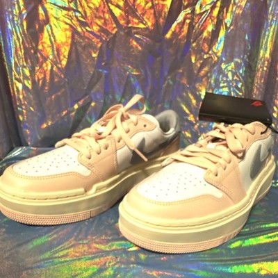 Women s Nike Air Jordan 1 Elevate Low Top Sneakers Pink/White/Gray US 8 EU 39