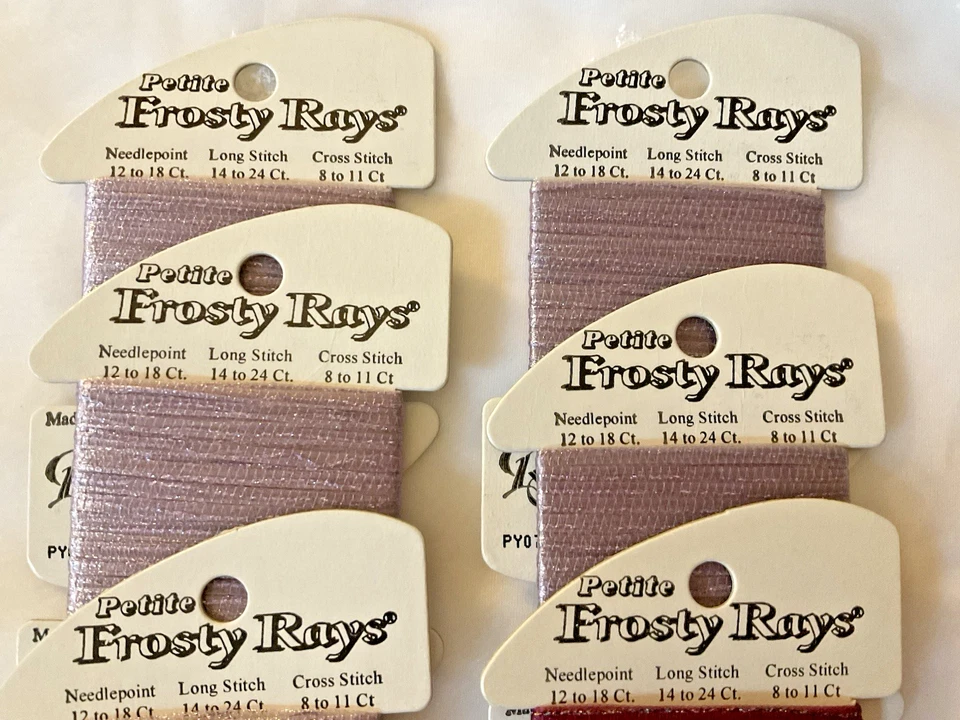 Rainbow Gallery Thread Petite Frosty Rays Lot of 7 Metallic Assorted Purples New - Image 2 of 3