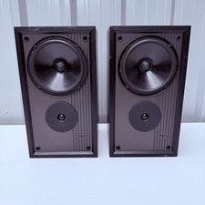 Vintage Mission 761 Black Bookshelf Speakers Wired 1980s 2 Way Rectangular Wood