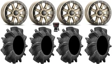 ITP Inertia Bdlk 14" Wheels Br +40mm 29.5" Assassinator Tires Commander Maverick