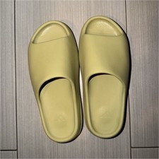 adidas Mens Beige Logo Slide Sandals Rubber U...