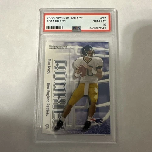 🔥2000 Skybox Impact - Rookies Tom Brady #27 (RC) PSA 10