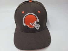 Vintage Cleveland Browns Team NFL Drew Pearson Marketing Snapback Hat Cap Brown