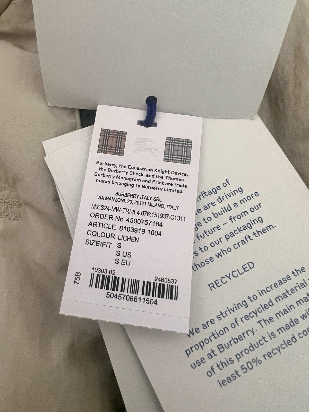 Burberry EKD Nylon Down Puffer Jacket image 4