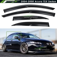 For 2004-2008 Acura Tsx Jdm Wavy Mugen Smoke Tinted Window Visor Rain Guard Vent