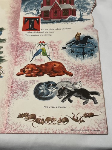 Night Before Christmas Florence Winship 1958 Santa Book Whitman - Bild 12 von 22