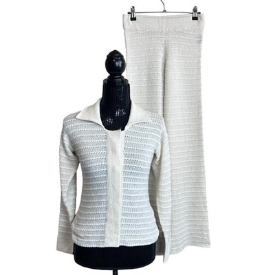 MOZH MOZH Baby Alpaca Wool Knit Matching Set Top & Pants Women s Small Designer