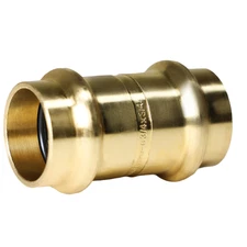 25 Pack XFITTING 3/4" Press Coupling, Press Fit, Lead Free Brass