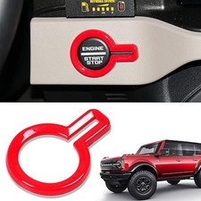 Push to Start Button Cover Trim Engine Start Stop Decoration Sticker for Red