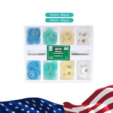 1Box Dental Composite Polishing Discs 12mm 14mm Mandrel Kit
