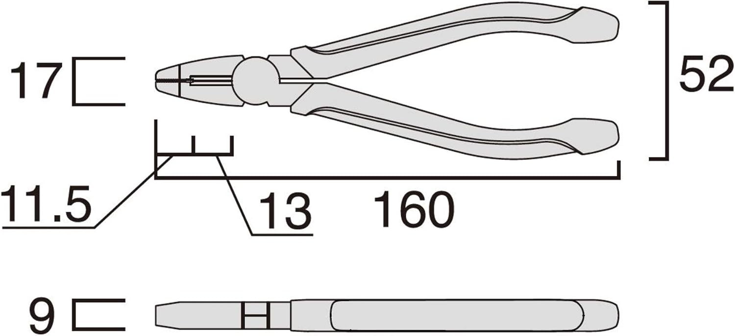 FUJIYA Tools, NSP01-150BG, Screw Pliers, -Black & Gold color-, 6 Inch, Black 