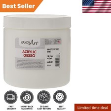16oz White Gesso - Non-Toxic Acrylic Primer for Artists' Surfaces