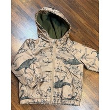 Carters light weight fleece lined jacket with dinosaurs. Size 12 months.