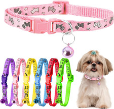 XXS Dog Collar Teacup Dog Collar, Printed Dogs Collar, Mini Printed Dogs Collars