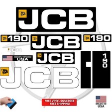 Fits JCB 190 Main Decals Skid Steer Stickers - Free Shipping