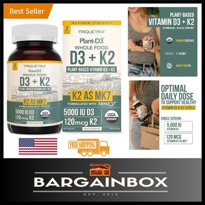 Organics Ocean Better D3 + K2, Organic Vitamin D3 K2 Supplement, 30-Day Supply